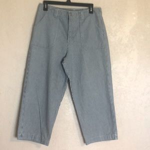 Essential Styles Cropped Pinstripe Pants